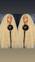 613 Blonde Deep Wave Lace Front Wig – 30 Inch Human Hair
