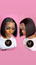 10inch 13x4 (Bob )straight transparent lace wig